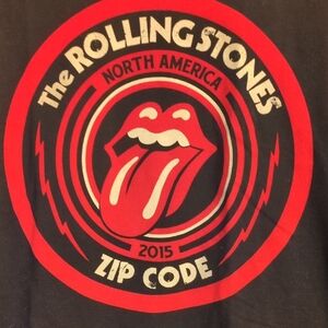 The Rolling Stones Black and Red Short Sleeve Tee